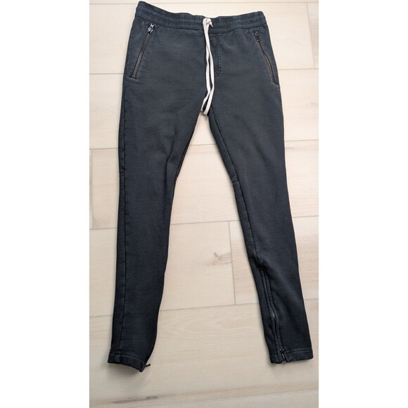 Fear of God FOG Essentials Pants Joggers Mens Small Ankle Zip Slim Black Stretch - Picture 1 of 12